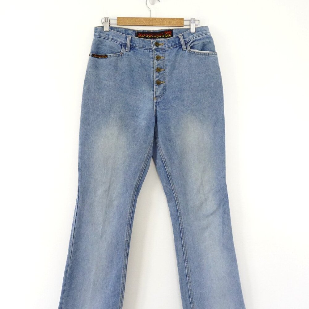 Vintage 90s No excuses girl gear denim high rise flare leg jeans 10